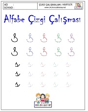 ş harfi çizgi çalışması